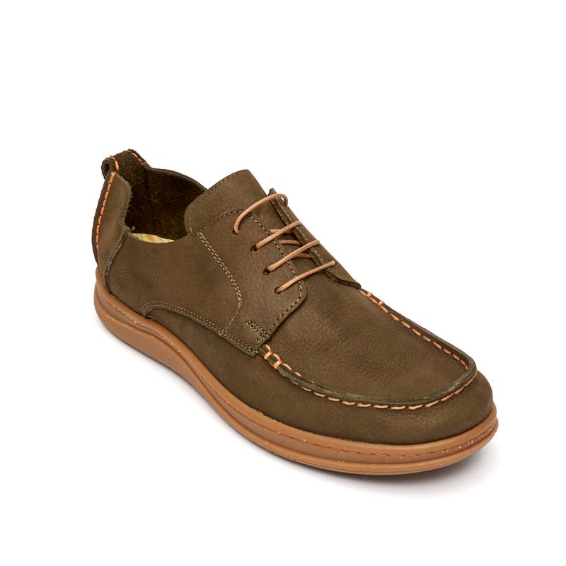 215340-khaki Полуботинки муж.кожа-кожа хаки